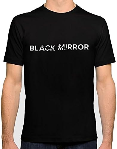 Zakii Black Mirror Fashion Tee, 100% Cotton T-Shirt (Black, Large)