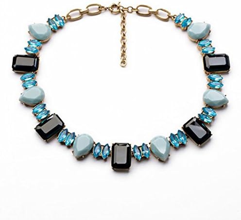 Trend Leader 2015 New Style Fashion Jewelry High Quality Blue Rhinestone Water Drop Choker Necklace &amp; Pendants Accessories 2 color