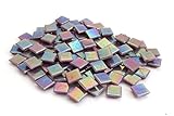 Milltown Merchants Iridescent Mosaic Tile (1 Pound, Purple - 4/10 Inch)