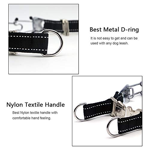 Wellbro Pit Bull German Shepherd Training Metal Gear Prong Pets Collar, with Quick Release Snap Buckle and Rubber Tips, Easy-On Plated Adjustable Training Dog Collar, 24" (Type 1) - Thumbnail 3