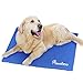 Pawaboo Pet Cooling Mat, 19.7 x 15.7 Inch Pressure Activated Self Cooling Cold Gel Mat Pad for Couches, Car Seats, Pet Beds & Kennels, Keeping Pets Dogs Cats Cool and Comfort, Blue