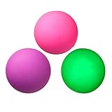 Three Assorted Neon Color Lacrosse Balls - Pink, Purple and Green