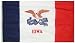 Annin Flagmakers Model 141760 Iowa State Flag 3x5 ft. Nylon SolarGuard Nyl-Glo 100% Made in USA to Official State Design Specifications.
