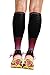 Physix Gear Calf Compression Sleeves - Compression Sleeves for Running, Shin Splints Support, Black/Pink, L/XL