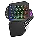 NPET T10 One-Handed Gaming Keyboard, Mechanical Feeling Mini Gaming Keypad with Palm-Rest, 33 Programmable Keys RGB Backlit USB Wired Keyboard for LOL/PUBG/MOBA/MMO/FPS primary