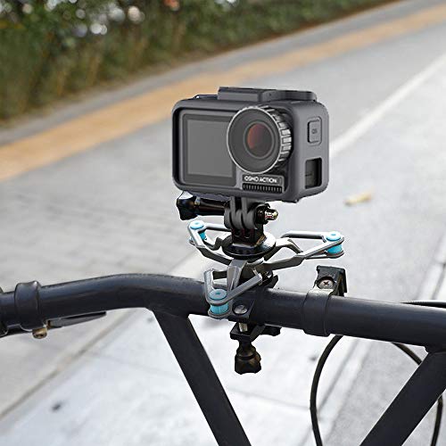 Hooshion Camera Bike Mount Bicycle Handlebar Fixing Bracket Shock Absorber Vibration Suppressor Set for Gopro Hero Action Camera DJI Osmo Pocket - Thumbnail 3