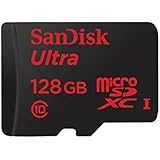 SanDisk Ultra 128GB microSDXC UHS-I Card with Adapter, Black, Standard Packaging (SDSQUNC-128G-GN6MA)