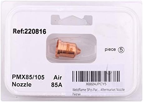 Weldflame 5Pcs Pack 220816 Fits Hypertherm Powermax 85 & 105 Aftermarket Nozzle