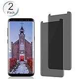 [2 Pack] Live2Pedal Samsung Galaxy S8 Anti - Spy Tempered Glass Screen Protector [9H Hardness][3D Curved][No Bubble][Anti-Scratch] Privacy Glass Screen Protector Compatible with Samsung Galaxy S8