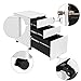 SONGMICS Steel File Cabinet 3 Drawer with Lock Mobile Pedestal Under Desk Fully Assembled Except Casters White UOFC60WT