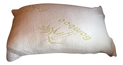 Cool Comfort Ultra Plush Memory Foam Bamboo Pillow, Zipper Cover, Hypoallergenic and Dust Mite Resistant
