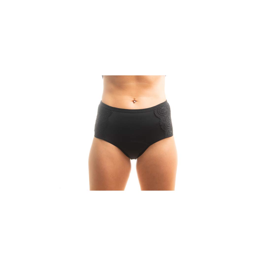 BP3 Underwear Washable Absorbent High Waist Knickers for Incontinence & Periods (Black, 3XL)