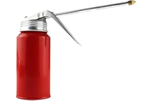 XINLIYA Car Oil Can Pump Oiler, 200ML Manual Vehicle Refueling Motor Oil Dispenser with Straight Metal Spout, Multipurpose Au