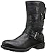Rampage Women's Islet Motorcycle Buckle Mid Calf Low heel Boot,  Black , 8 M US