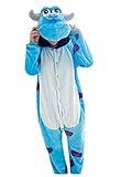Baoji Unisex Adult Spring Onesie Kigurumi Pajamas Cosplay Costume Animal XL Blue Sully