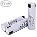 4 Pack 3.7V 3200mah 10A Panasonic Rechargeable Flat Top Lithium Ion NCR18650BD Batteries