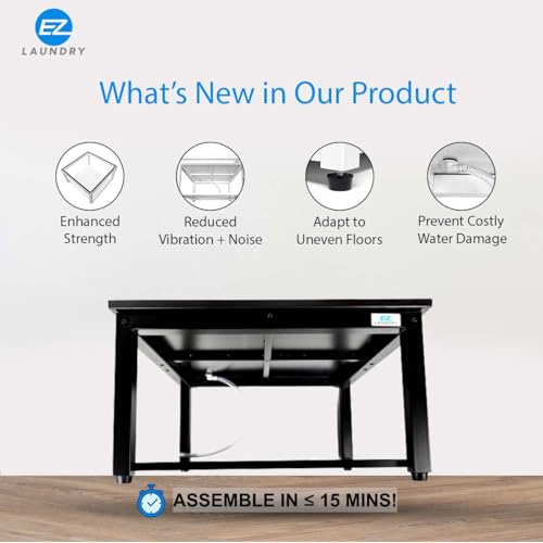 EZ Laundry Pedestal 28" For Washing Machine & Dryer Base Platform With Storage Shelf