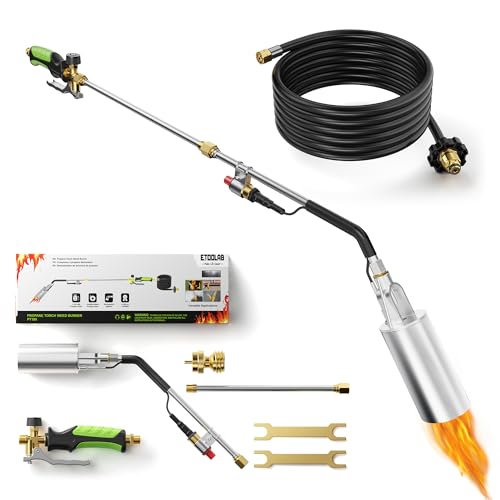 Propane Torch Weed Burner,14FT Safety Hose, 2-in-1 Two Modes at Amazon