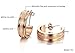 Opk Jewelry Fashion Women's Earrings Rose Gold Dull Polished Circle Stainless Steel Hoop Earring