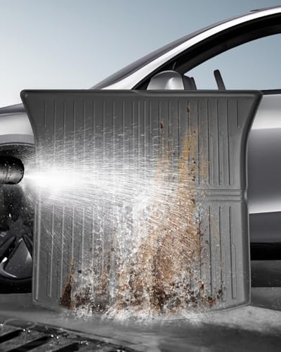 LANGBEAN Trunk Mat for Tesla Model Y Juniper 2025 2026 (5 Seater), Model Y Original TPE Rear Trunk Mat with High Lip Accessories Non-Slip Waterproof | Original boot liner with high edges, non-slip and waterproof accessories