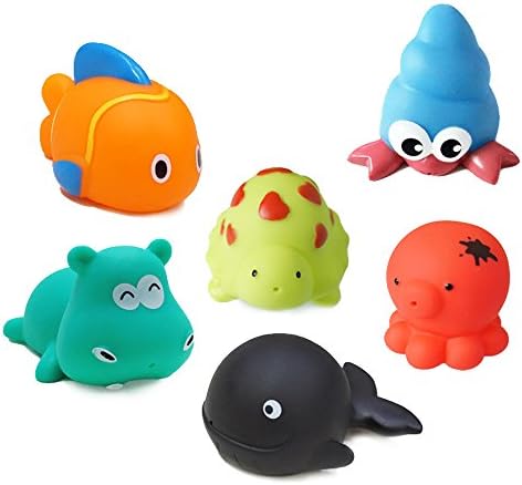 Samidy Baby Bath Toy Funny 6 in a Pack for 0-3Years kids