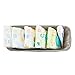 mDesign Narrow Fabric Storage Bin Basket with Handles for Nursery Closet, Cabinet, Cubby, Playroom, Small Slim Baskets for Bibs, Plush Toys, Bodysuits, Crane Collection - Light Gray