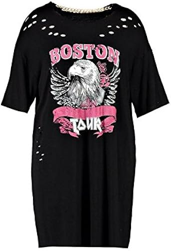 black distressed t shirt dress