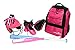 Athletico Youth Baseball Bag - Bat Backpack for Baseball, T-Ball & Softball Equipment & Gear | Holds Bat, Helmet, Glove | Fence Hook (Pink)