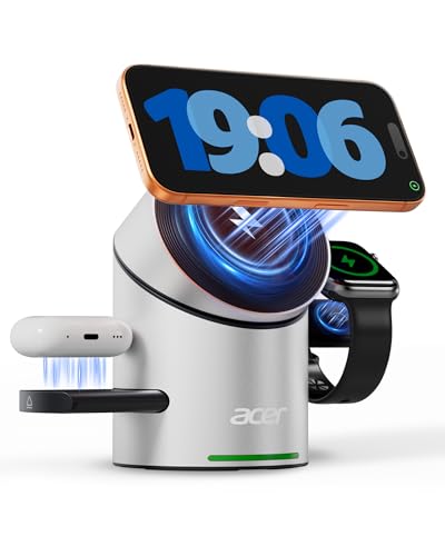 Acer 3-in-1-Ladestation – Qi2 kabelloses Ladegerät