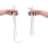MOMOMAGE Three Rope Magic Tricks Funny Ropes Magic Props for Magicians Close up Magic Illusion Stage Magic Rope Illusion Gimmick Easy to Do Magic Shows (White)