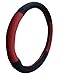 Mayco Bell Car Steering Wheel Cover 15 inch Comfort Durability Safety (Black Red)