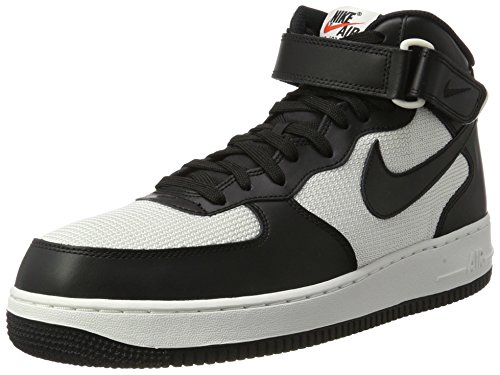 NIKE Menâ€™s Air Force 1 Mid 07 Trainers, Black (Black/Black/Summit White), 10 UK