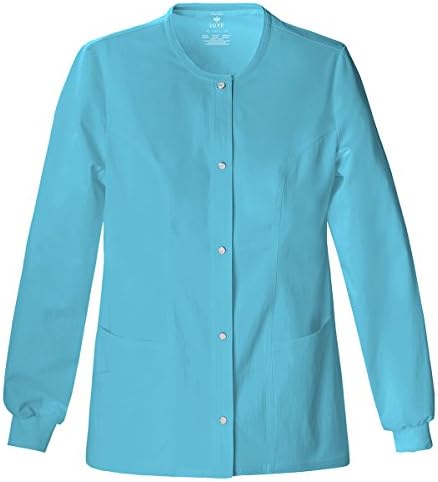 Cherokee Women's Slim-Snap Front Warm-Up Jacket_Blue Wave_X-Small,1330