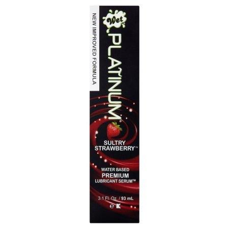WET PLATINUM PREMIUM SULTRY STRAWBERRY LUBRICANT (PACK OF 2)