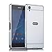 Sony Xperia XA Ultra Case, Ranyi [Mirror Series] Luxury Aluminum Metal Bumper Frame Detachable + Bling Mirror Hard Back Cover [Thin Fit & Slim] Case for Sony Xperia XA Ultra /Xperia C6 (silver)