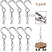Swivel Wind Chime Spinner Hook 8 Pack Stainless Steel Swivel Clips Hangers for Hanging Wind Chimes Mobile Spinners String Lights Crystal Twisters 360 Rotating Party Supply Garden Lights Hooks