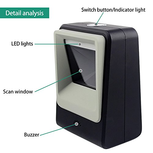 2D QR Barcode Scanner,Symcode Omnidirectional HandsFree USB Automatic