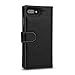 StilGut BlackBerry Key2 Case. Flip Leather Wallet Cover with Card Slots for Key2, Black