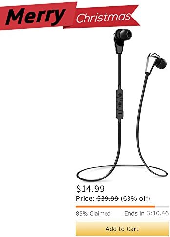 Bluetooth Headphones,NMPB H12 Wireless Stereo Headset In Ear Noise Cancelling Earbuds with Mic for iPhone, Samsung, LG and Android Phones-Black Headphones