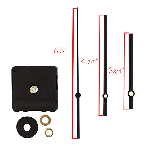 Bjerg Instruments 5 Pack Bulk Clock Parts with Replacement Movement Mechanism and Hands for 9 or 10 inch Clock (Classic) - Thumbnail 7