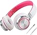 BienSound HW50 Stereo Folding Headsets Strong Low Bass Headphones with Microphone for iPhone, All Android Smartphones, PC, Laptop, Mp3/mp4, Tablet MacBook Earphones (White/Pink)