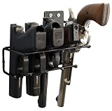 BOOMSTICK Gun Accessories 4 Gun Handgun Black Vinyl Coated Pistol Wall Mount Rack