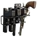 BOOMSTICK Gun Accessories 4 Gun Handgun Black Vinyl Coated Pistol Wall Mount Rack