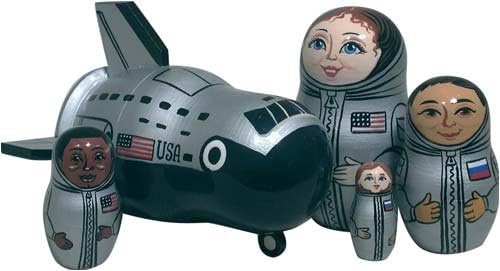 Golden Cockerel Space Shuttle Doll 5pc./5"