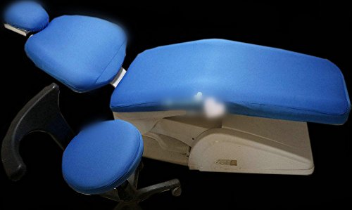 Dental Dentist Chair Cover Sleeves Elastic Protector Washable Headrest Backrest BLUE Color <2 Sets>