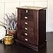 Best Choice Products Handcrafted Wooden Jewelry Box Organizer Wood Armoire Cabinet- Brown