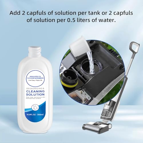 All Robot Vacuum Cleaners&Wet Dry Vacuums Floor Cleaning Liquid Solution,Deep Cleans for Multiple Hard Floors, Suitable with Mopping and Cordless Cleaner (2 Bottle-1 Litre)