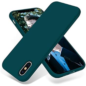 OTOFLY Liquid Silicone Gel Rubber Full Body Protection Shockproof Case for iPhone Xs/iPhone X，Anti-Scratch&Fingerprint Basic-Cases，Compatible with iPhone X/iPhone Xs 5.8 inch (2018), (Teal)