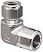 Parker A-Lok 4MSEL4N-316 316 Stainless Steel Compression Tube Fitting, 90 Degree Elbow, 1/4
