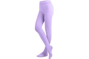 EMEM Apparel Women's Solid Colored Opaque Microfiber Footed Tights